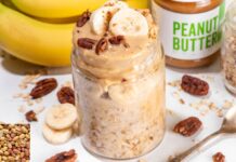 Peanut Butter Banana Overnight Oats – No-Cook, Easy Breakfast for Busy Mornings Peanut Butter Banana Overnight Oats