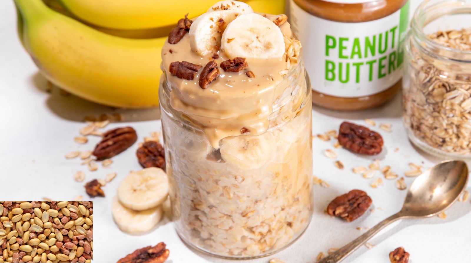 Peanut Butter Banana Overnight Oats – No-Cook, Easy Breakfast for Busy Mornings Peanut Butter Banana Overnight Oats