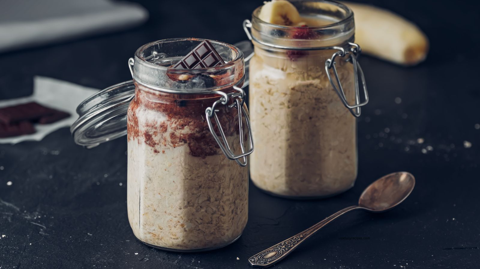 Chocolate Banana Overnight Oats – No-Cook, Healthy, and Indulgent Breakfast for Busy Mornings Chocolate Banana Overnight Oats